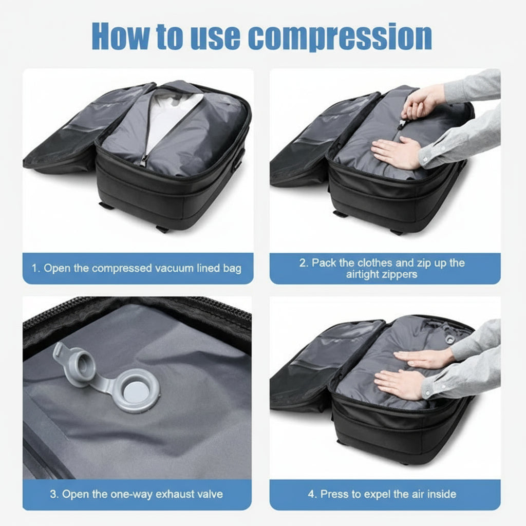Sac à dos de camping avec compression interne