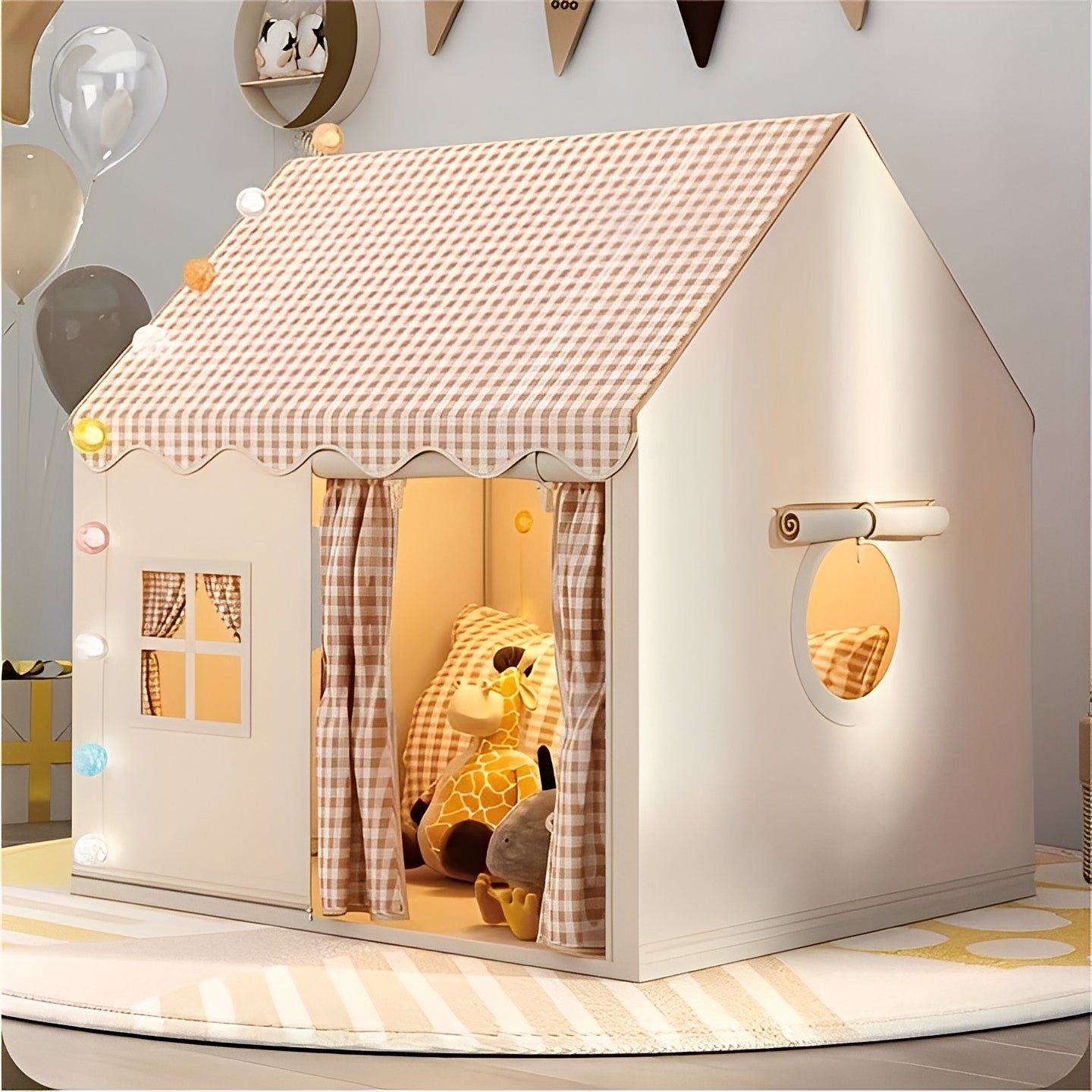 Tente de jeu d'intérieur, maisonnette portable pour enfant