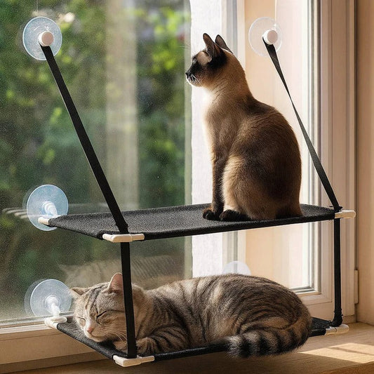 Hamac et perchoir pour chat à fixer à la fenêtre