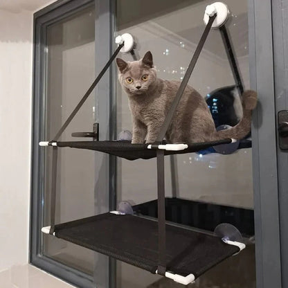 Hamac et perchoir pour chat à fixer à la fenêtre