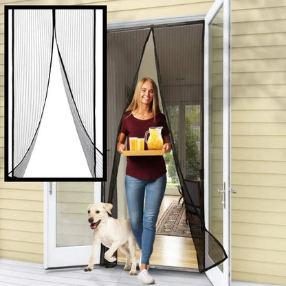 Moustiquaire de porte magnétique pour protection anti-moustiques et circulation d'air