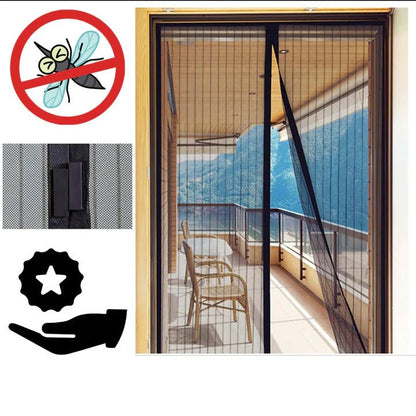 Moustiquaire de porte magnétique pour protection anti-moustiques et circulation d'air