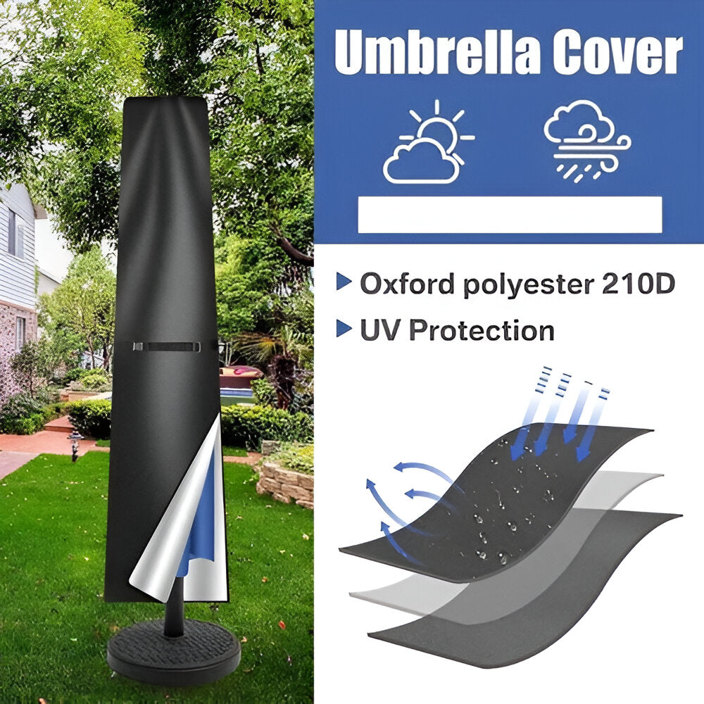 Housse de parasol d'extérieur imperméable, protection soleil et pluie