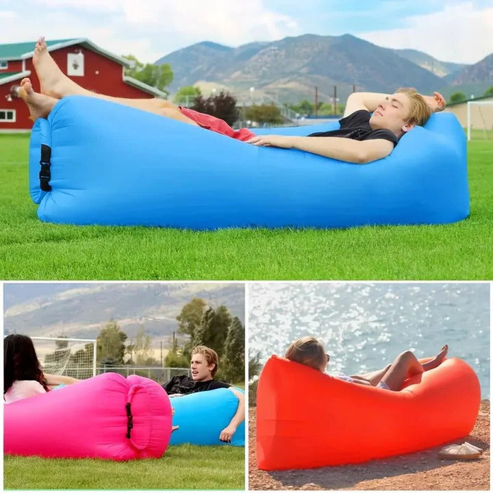 Matelas pneumatique lounger d'extérieur pour le camping et les aventures