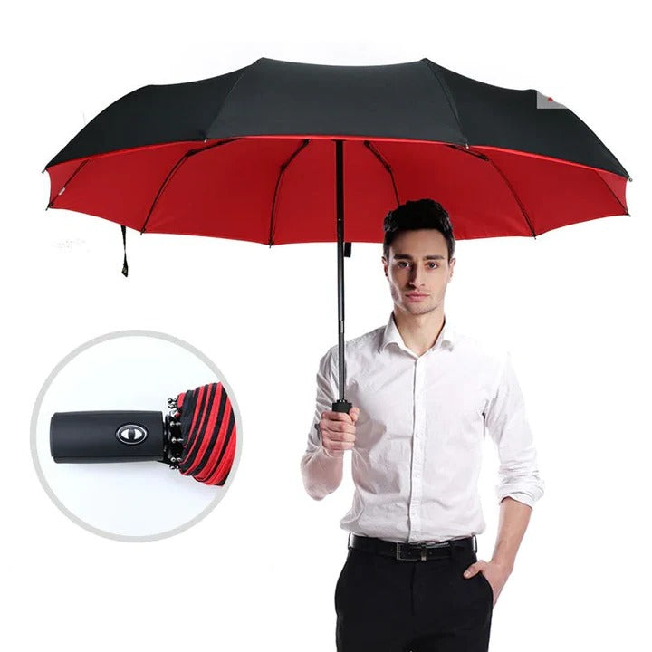 Parapluie robuste à toile ventilée pour intempéries