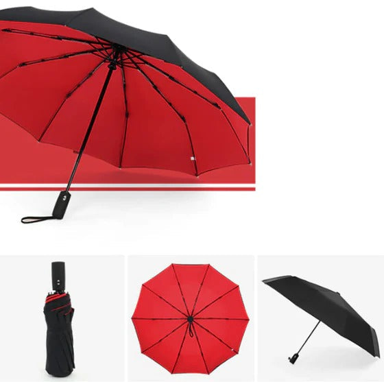 Parapluie robuste à toile ventilée pour intempéries