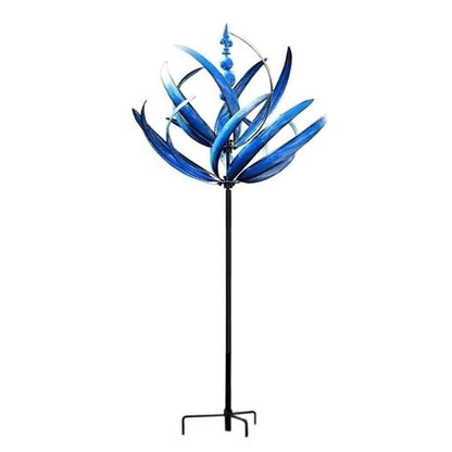 Éolienne décorative en métal résistante aux intempéries à double mouvement directionnel pour jardins