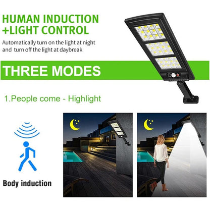 Lampe solaire LED d'extérieur avec tête réglable et batterie rechargeable de secours