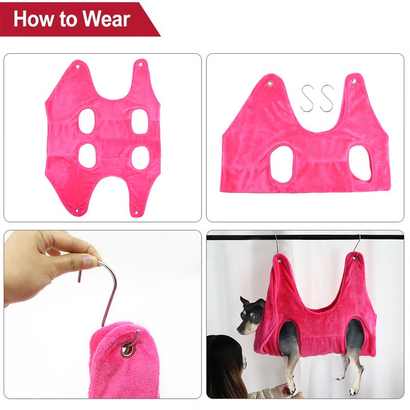 Hamac de toilettage pour animaux, hamac confortable pour chien pour la coupe des griffes, le lavage et le toilettage facile