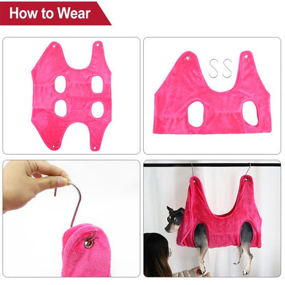 Hamac de toilettage pour animaux, hamac confortable pour chien pour la coupe des griffes, le lavage et le toilettage facile