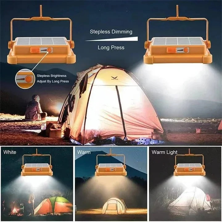 Lanterne d'aventure à énergie solaire et lampe de camping solaire portable
