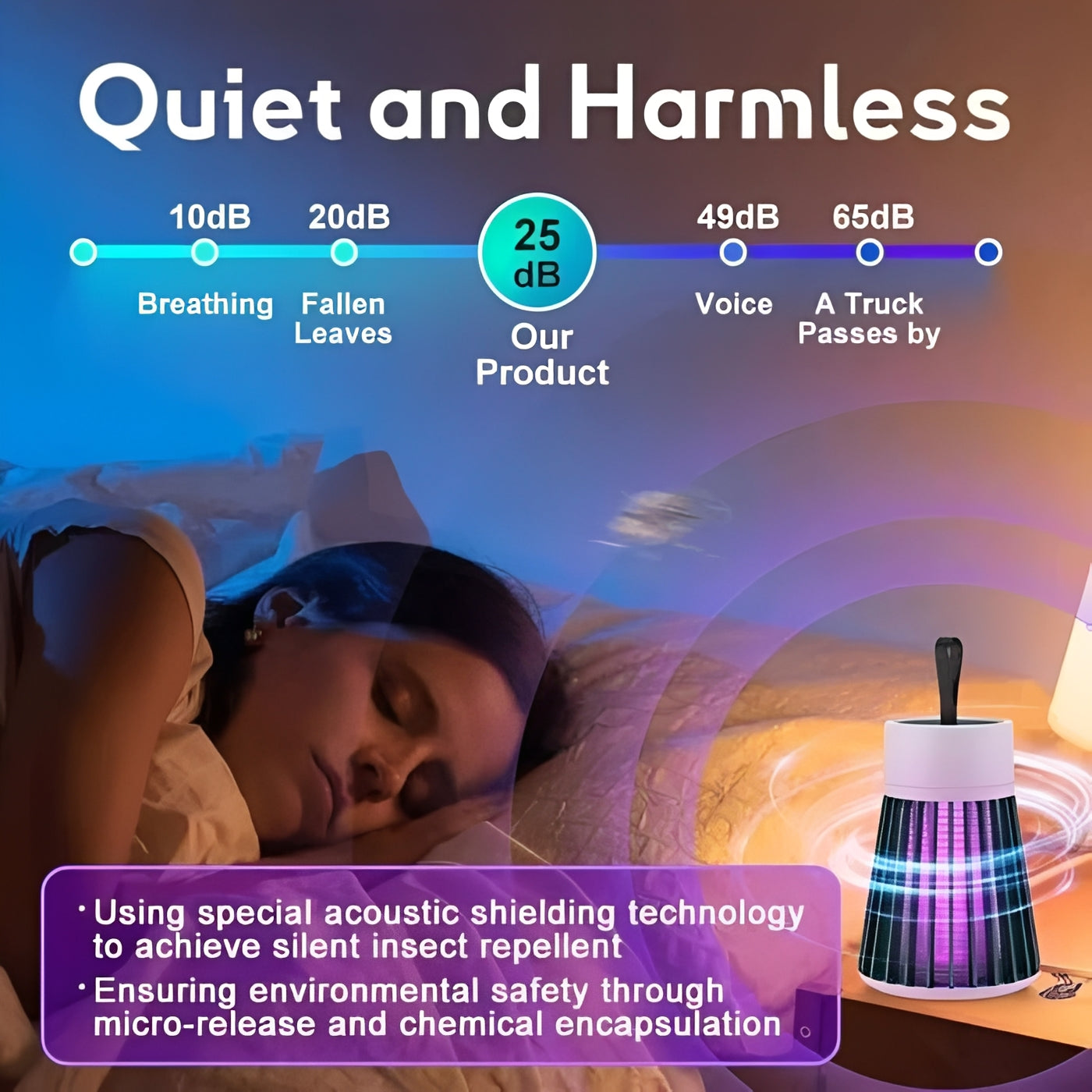 Répulsif à moustiques ultrasonique à brancher pour espaces domestiques