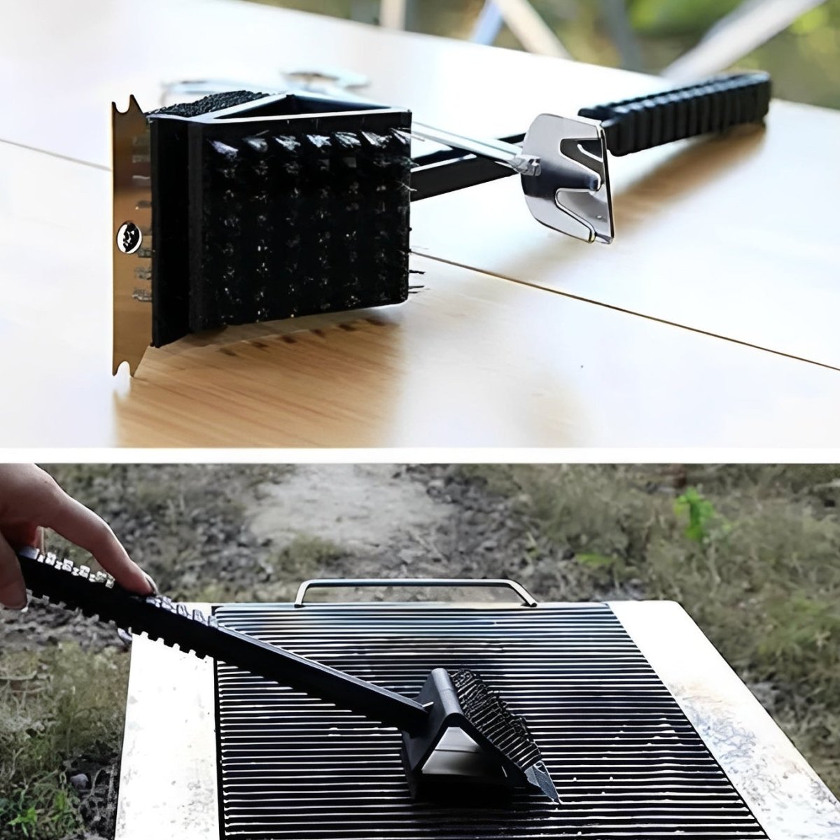 GRIMEX – Grill cleaner with scraper and sponge attachment for cleaning and refreshing grill surfaces