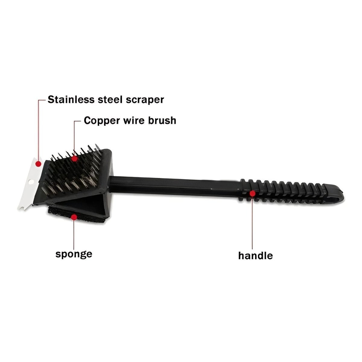 GRIMEX – Grill cleaner with scraper and sponge attachment for cleaning and refreshing grill surfaces