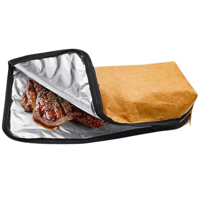 Couverture de repos pour viande de barbecue à design isotherme avec poignée de transport