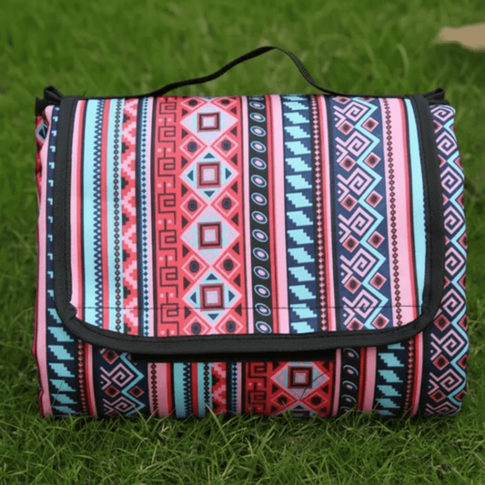 CAMPVIBE BLANKET - Waterproof picnic mat in ethnic style for camping & outdoor comfort