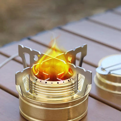Mini-réchaud de camping portable en alliage