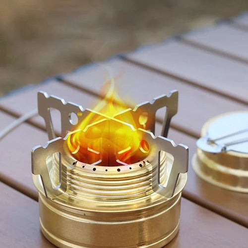 Mini-réchaud de camping portable en alliage