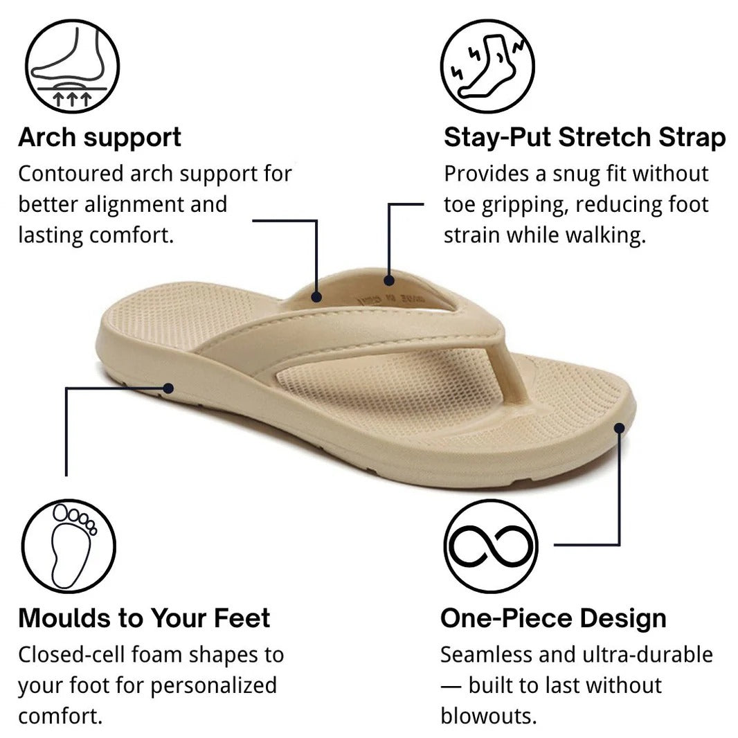 Tongs avec soutien de la voûte plantaire pour femme et homme, chaussures orthopédiques