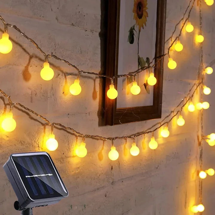 Guirlande lumineuse solaire féerique pour usage extérieur
