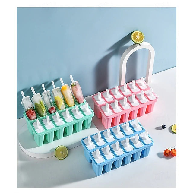 Moule à esquimaux en silicone sans BPA avec bâtonnets pour glaces maison