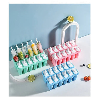 Moule à esquimaux en silicone sans BPA avec bâtonnets pour glaces maison