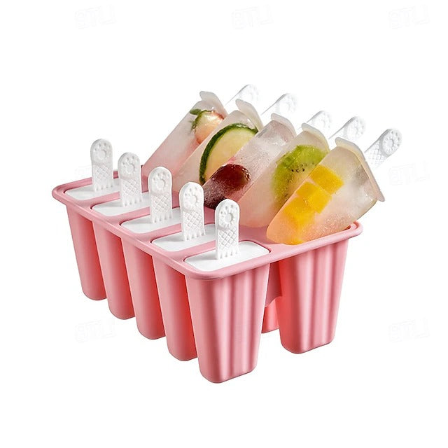 Moule à esquimaux en silicone sans BPA avec bâtonnets pour glaces maison