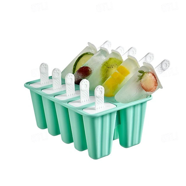 Moule à esquimaux en silicone sans BPA avec bâtonnets pour glaces maison