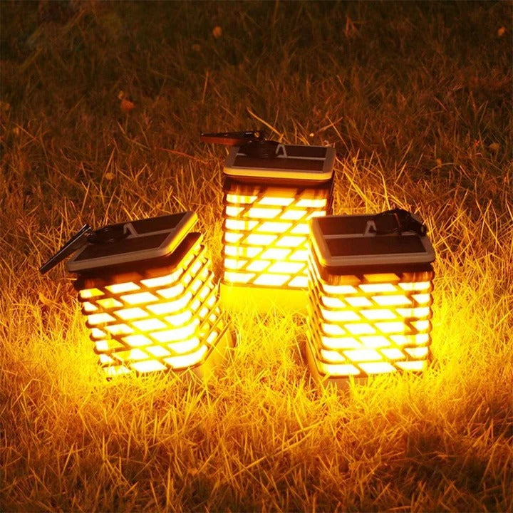 Lanterne solaire d'extérieur, lampe de jardin décorative LED