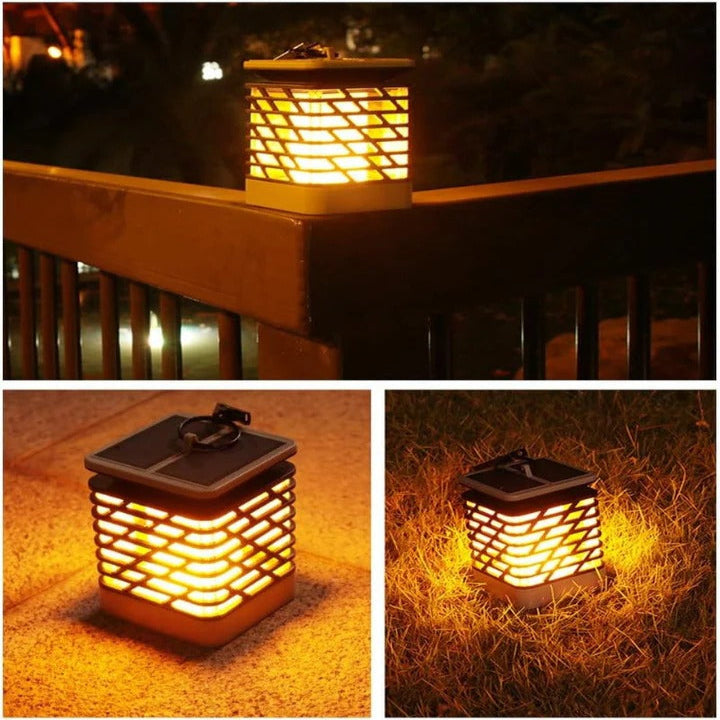 Lanterne solaire d'extérieur, lampe de jardin décorative LED