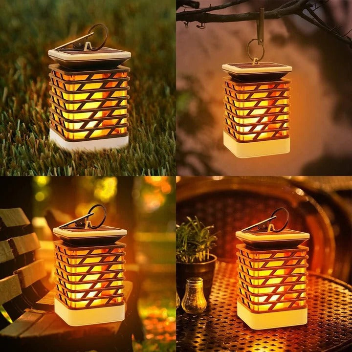 Lanterne solaire d'extérieur, lampe de jardin décorative LED