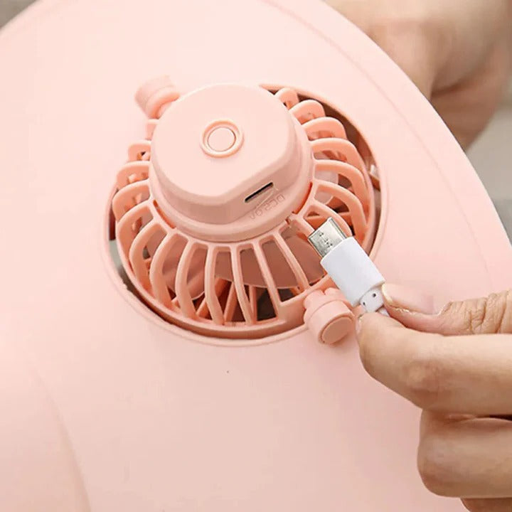 Casquette à visière avec ventilateur rafraîchissant