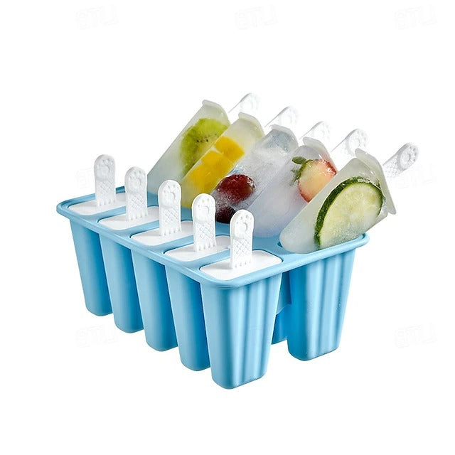 Moule à esquimaux en silicone sans BPA avec bâtonnets pour glaces maison