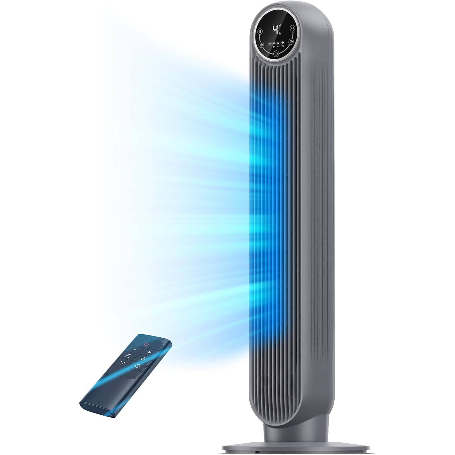 Climatiseur portable pour la maison et le bureau, ventilateur tour rafraîchisseur sans pales, ultra silencieux, 8 vitesses et 4 modes