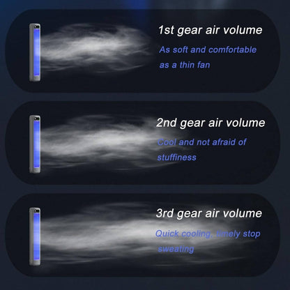 Refroidisseur climatiseur portable, ventilateur de circulation de bureau ou mural sans perçage, batterie 2000 mAh, 3 vitesses, refroidissement silencieux réglable