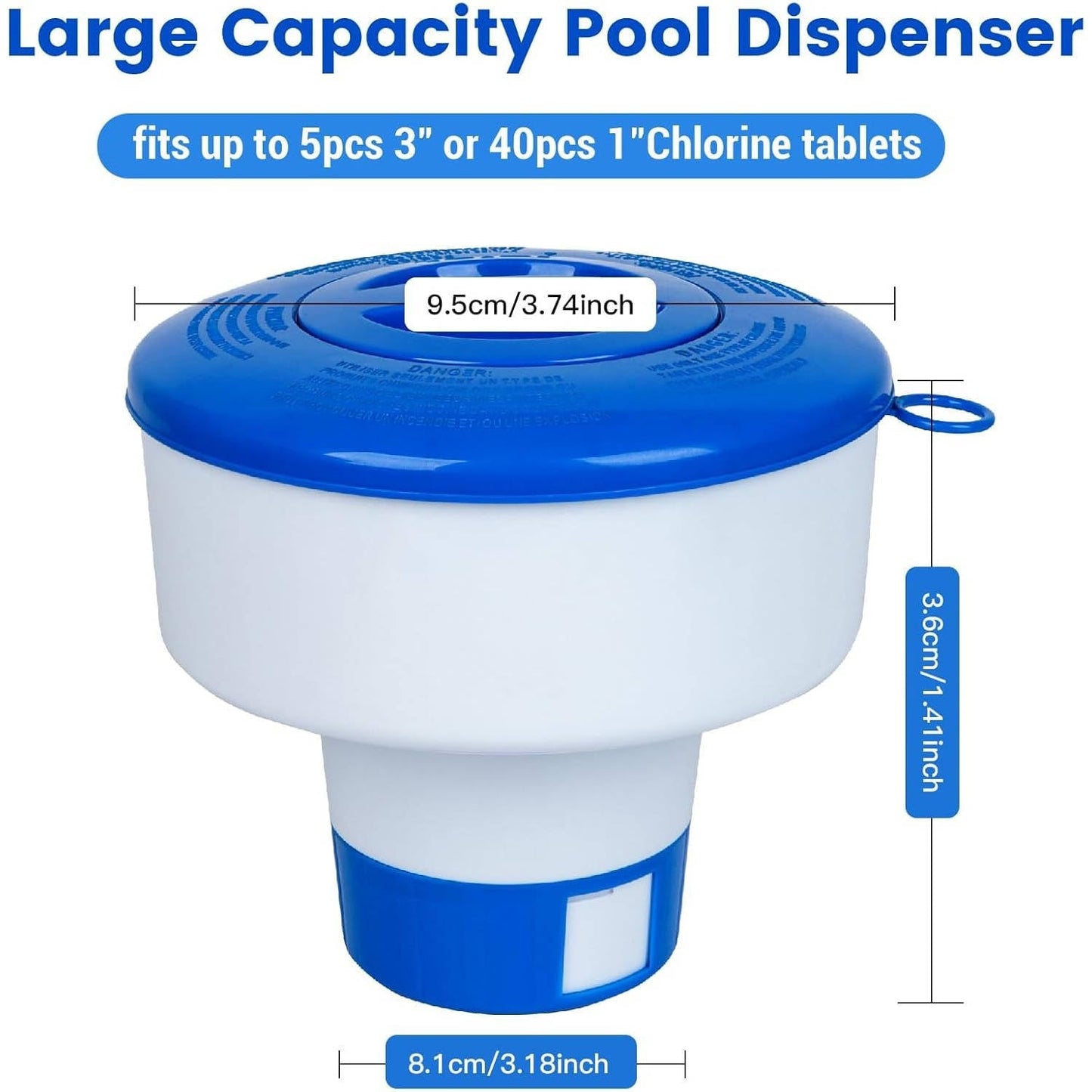 Diffuseur de chlore flottant réglable pour spas, jacuzzis et piscines hors-sol
