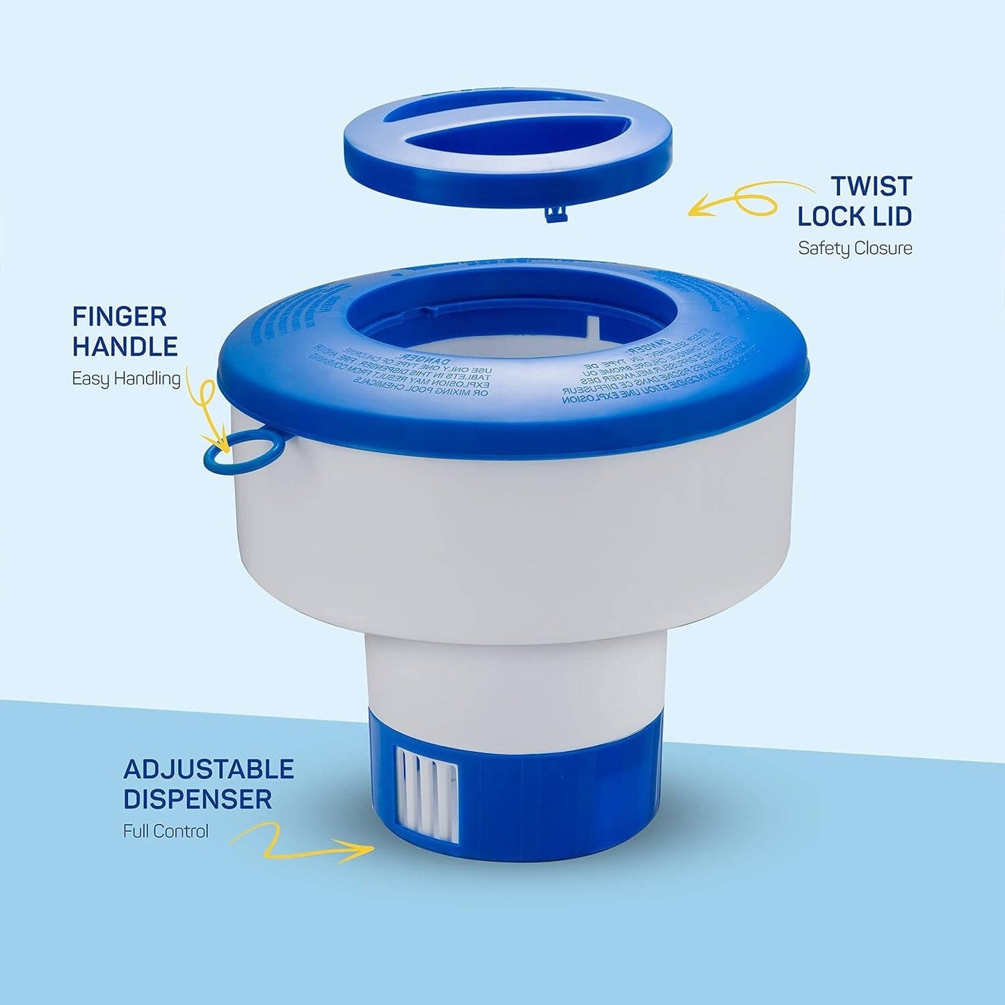Diffuseur de chlore flottant réglable pour spas, jacuzzis et piscines hors-sol