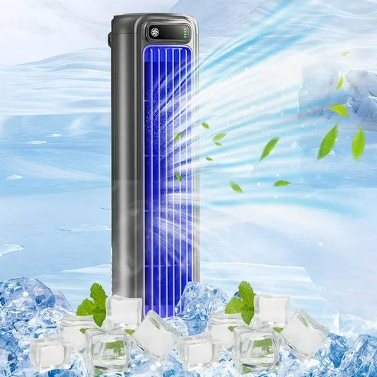 Refroidisseur climatiseur portable, ventilateur de circulation de bureau ou mural sans perçage, batterie 2000 mAh, 3 vitesses, refroidissement silencieux réglable