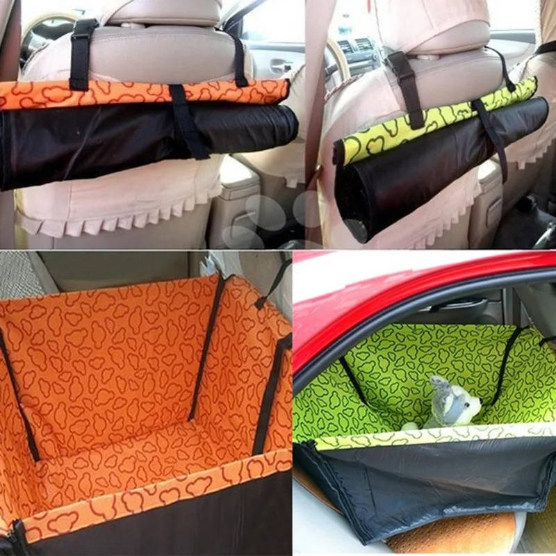 Housse de siège auto écologique en polyester pour chien, hamac de siège arrière imperméable et protection de dossier pour petits chiens