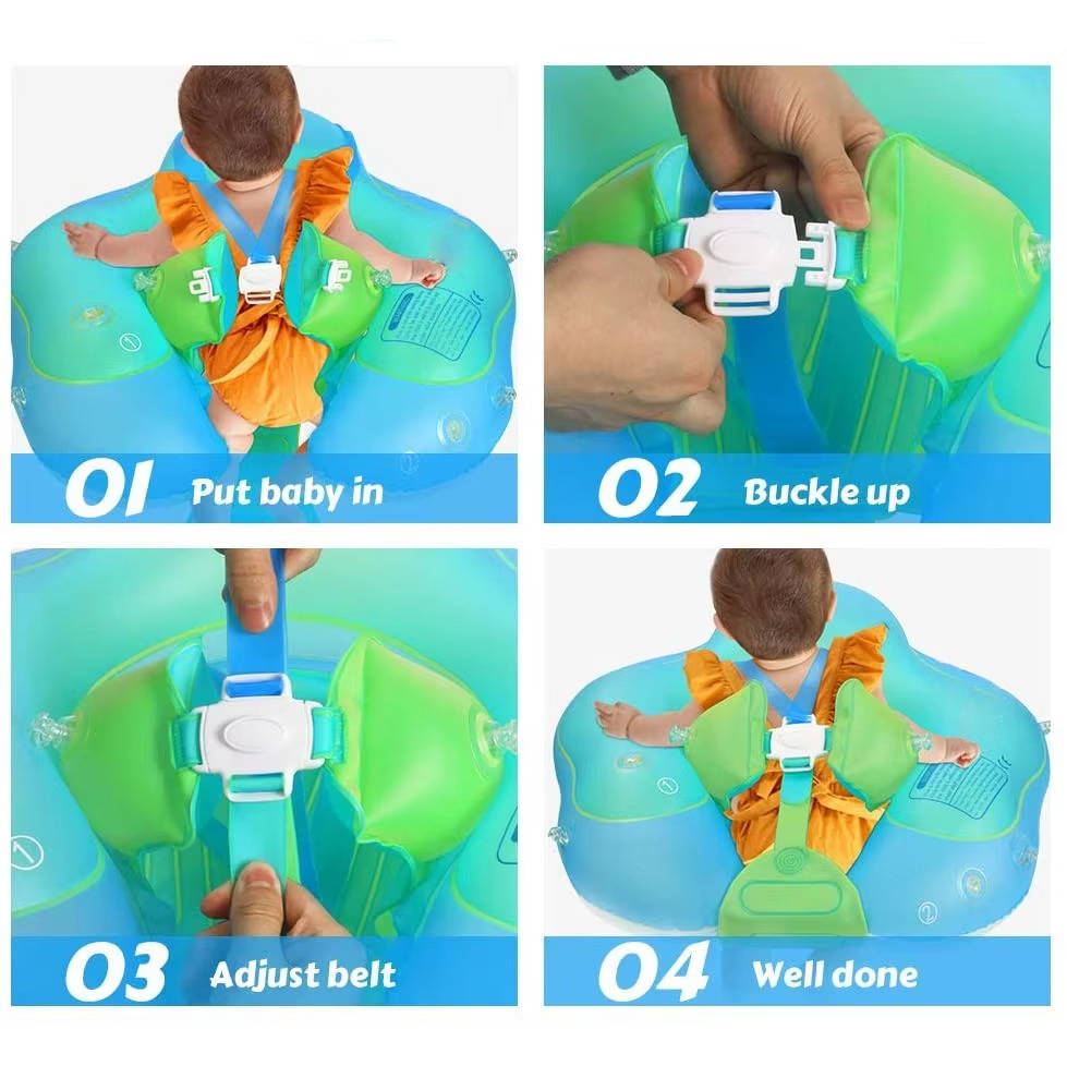 Bouée de piscine pour bébé avec pare-soleil UPF50+, flotteur gonflable anti-bascule pour tout-petit de 3 à 36 mois
