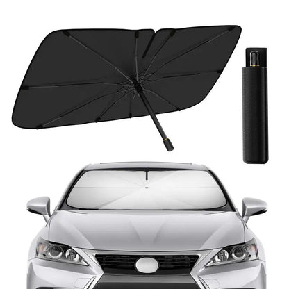 Pare-soleil parapluie pour pare-brise de voiture, pliable avec blocage UV et isolation thermique, grande housse universelle de vitre avant pour camions et voitures