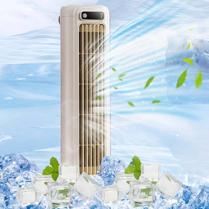 Refroidisseur climatiseur portable, ventilateur de circulation de bureau ou mural sans perçage, batterie 2000 mAh, 3 vitesses, refroidissement silencieux réglable