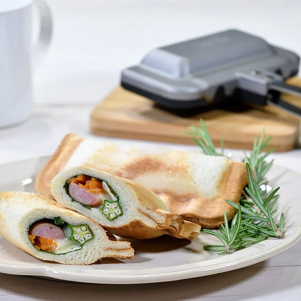 QUICKGRILL - Compact sandwich maker for quick and crispy meals anytime