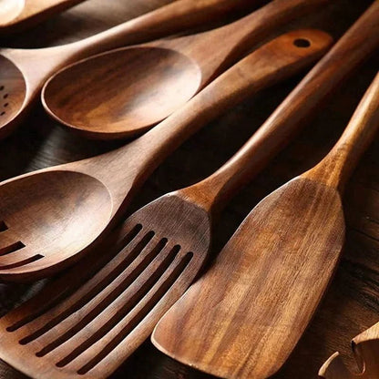 TEAKWOOD – Elegant kitchen utensil set for natural and stylish cooking