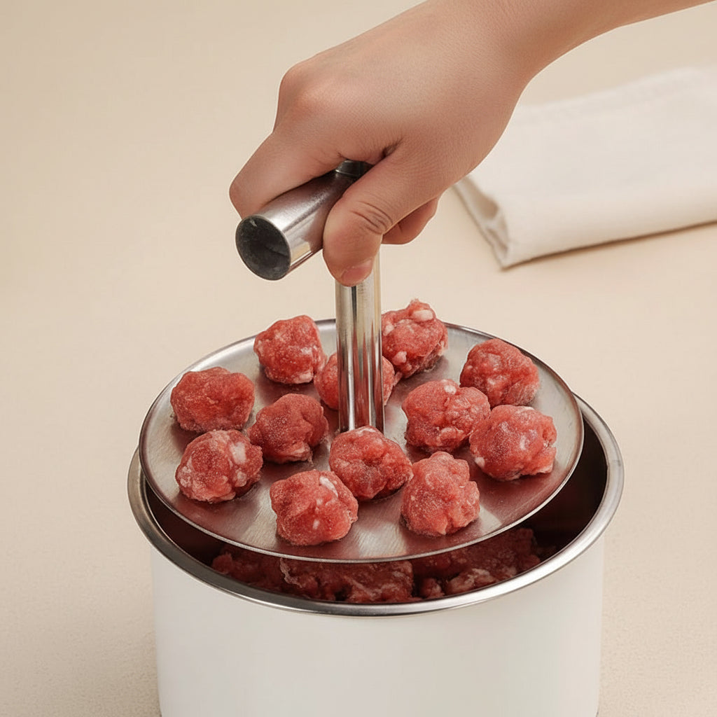 MeatMaster stainless steel meatball mould - Uniform & practical for every kitchen